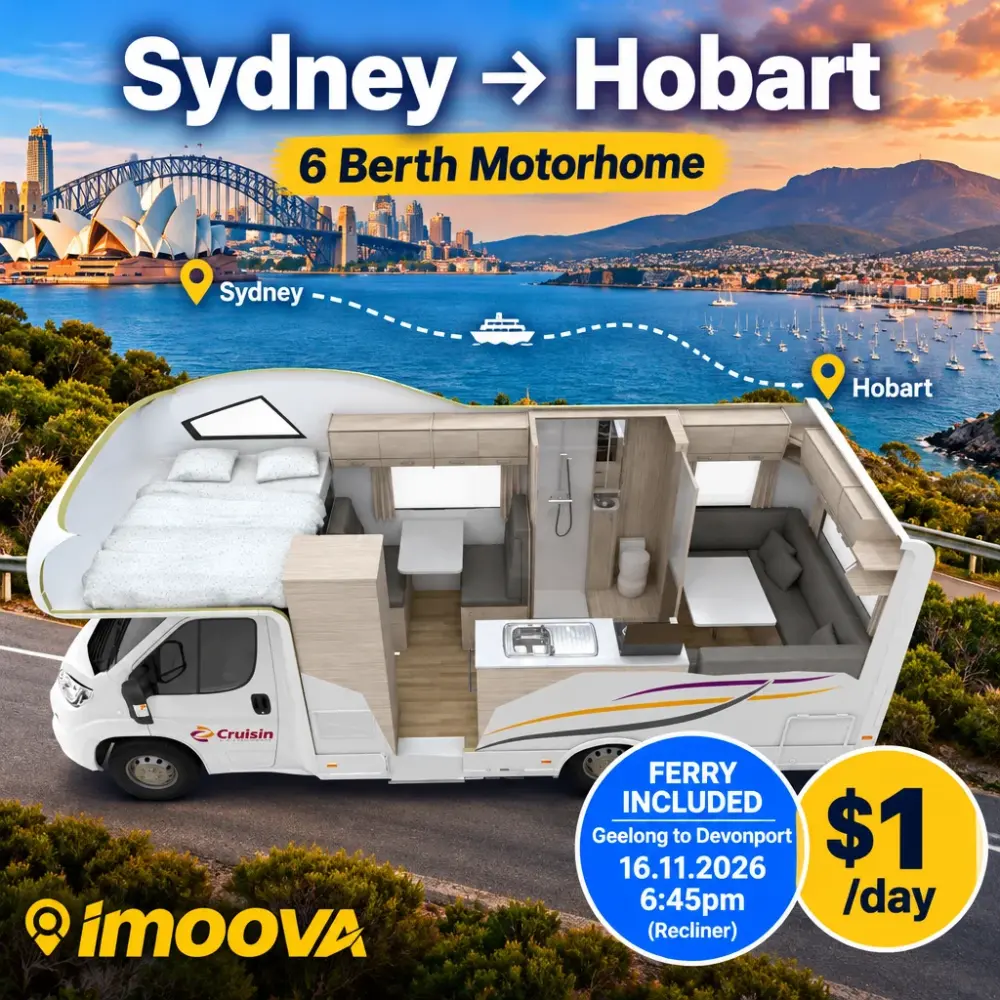 6 Berth Motorhome relocation from Sydney to Hobart