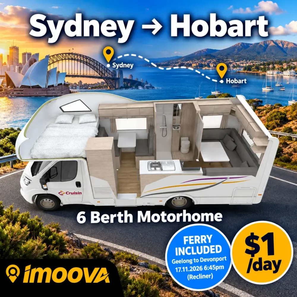 6 Berth Motorhome relocation from Sydney to Hobart