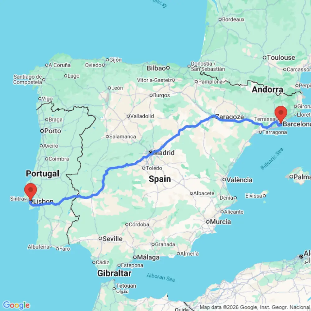 Reubicación de Eu Active Standard 2 Auto Select de Barcelona a Lisbon