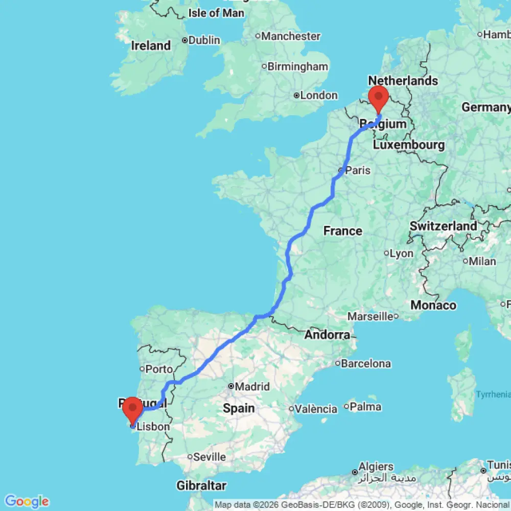 Reubicación de Eu Comfort Compact 2 Auto Select de Brussels a Lisbon