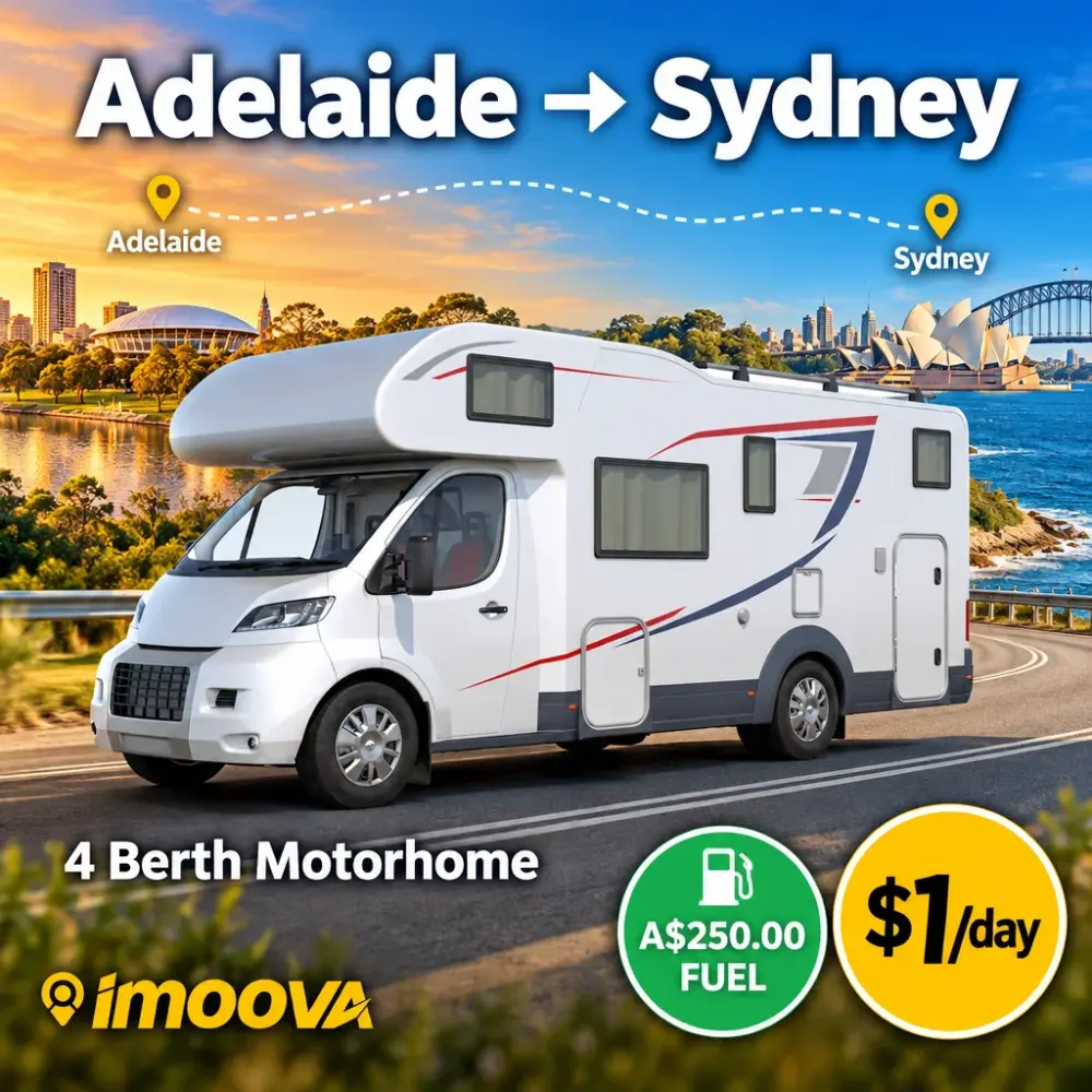 4 Berth Motorhome relocation from Adelaide to Sydney