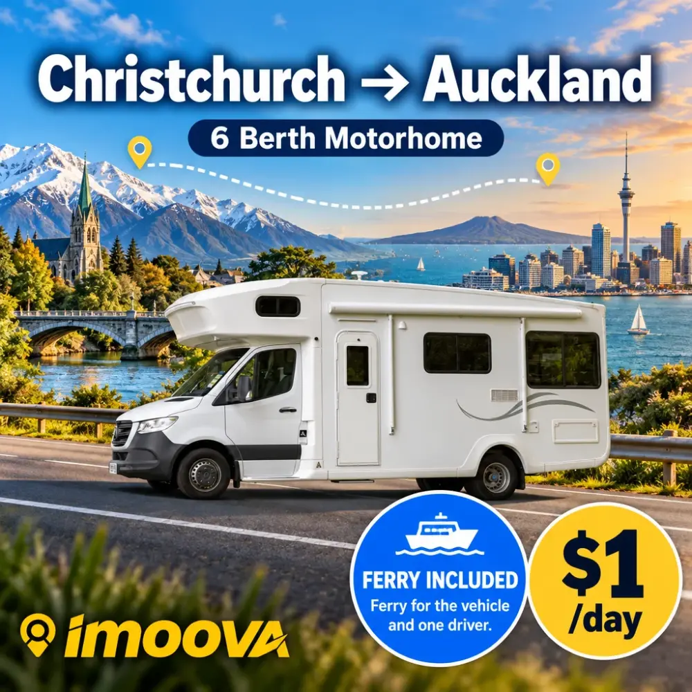 Trasloco di 6 Berth Motorhome da Christchurch a Auckland