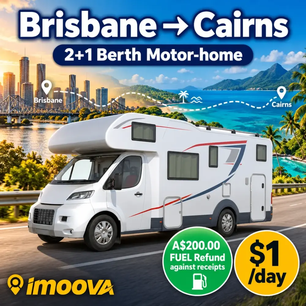 2+1 Berth Motor-home relocation from Brisbane to Cairns