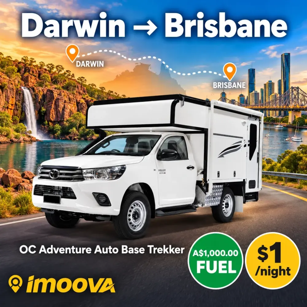 OC Adventure Auto Base Trekker Umzug von Darwin nach Brisbane