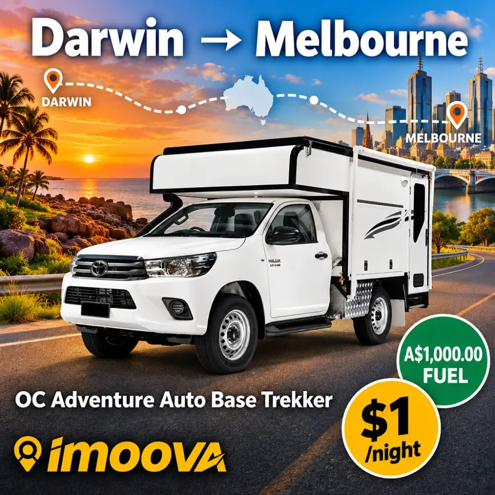 OC Adventure Auto Base Trekker Umzug von Darwin nach Melbourne