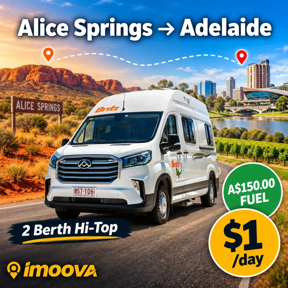 Trasloco di 2 Berth Hi-Top da Alice Springs a Adelaide