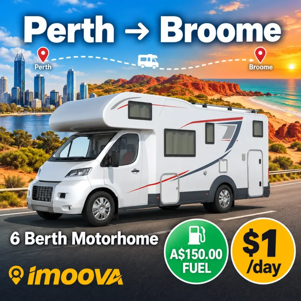 Trasloco di 6 Berth Motorhome da Perth a Broome