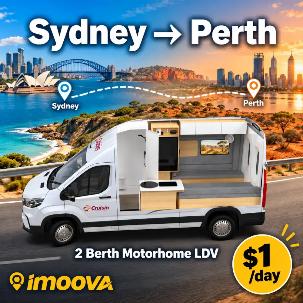 2 Berth Motorhome LDV 从 Sydney 到 Perth 的搬迁