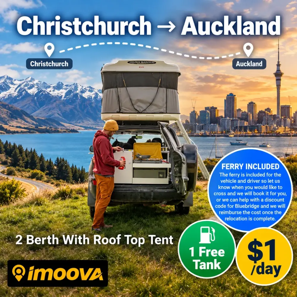 Trasloco di 2 Berth With Roof Top Tent da Christchurch a Auckland