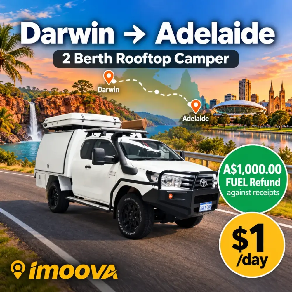 2 Berth Rooftop Camper relocation from Darwin to Adelaide