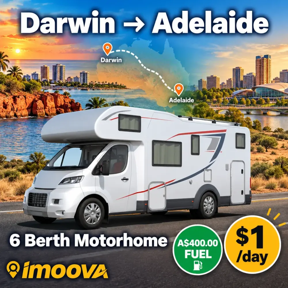 6 Berth Motorhome relocation from Darwin to Adelaide