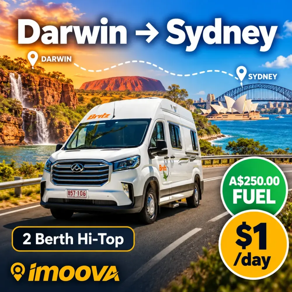 2 Berth Hi-Top の Darwin から Sydney への移動