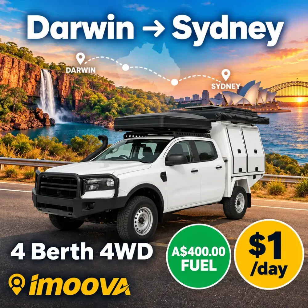 Relocalisation de 4 Berth 4WD de Darwin à Sydney