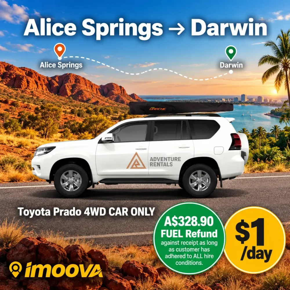 Toyota Prado 4WD CAR ONLY - Alice Springs to Darwin