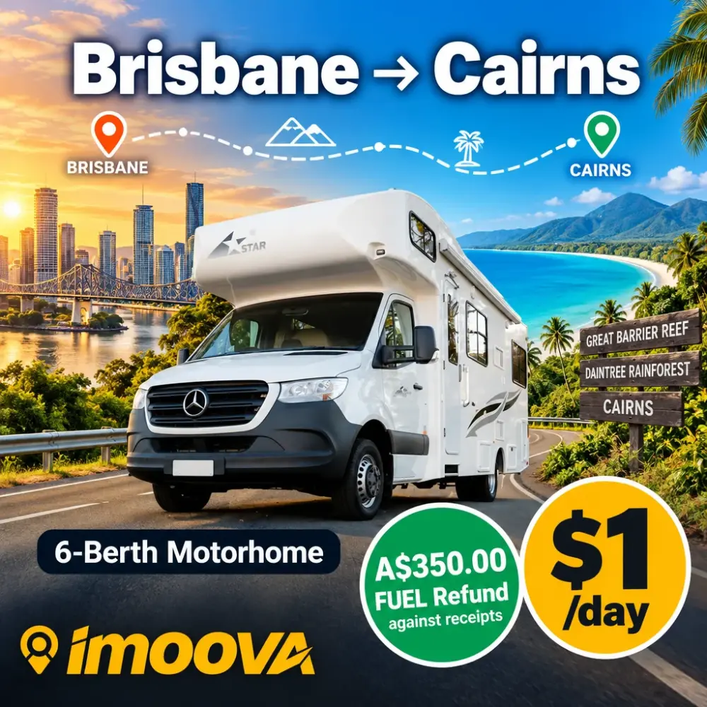 6-Berth Motorhome relocation from Brisbane to Cairns
