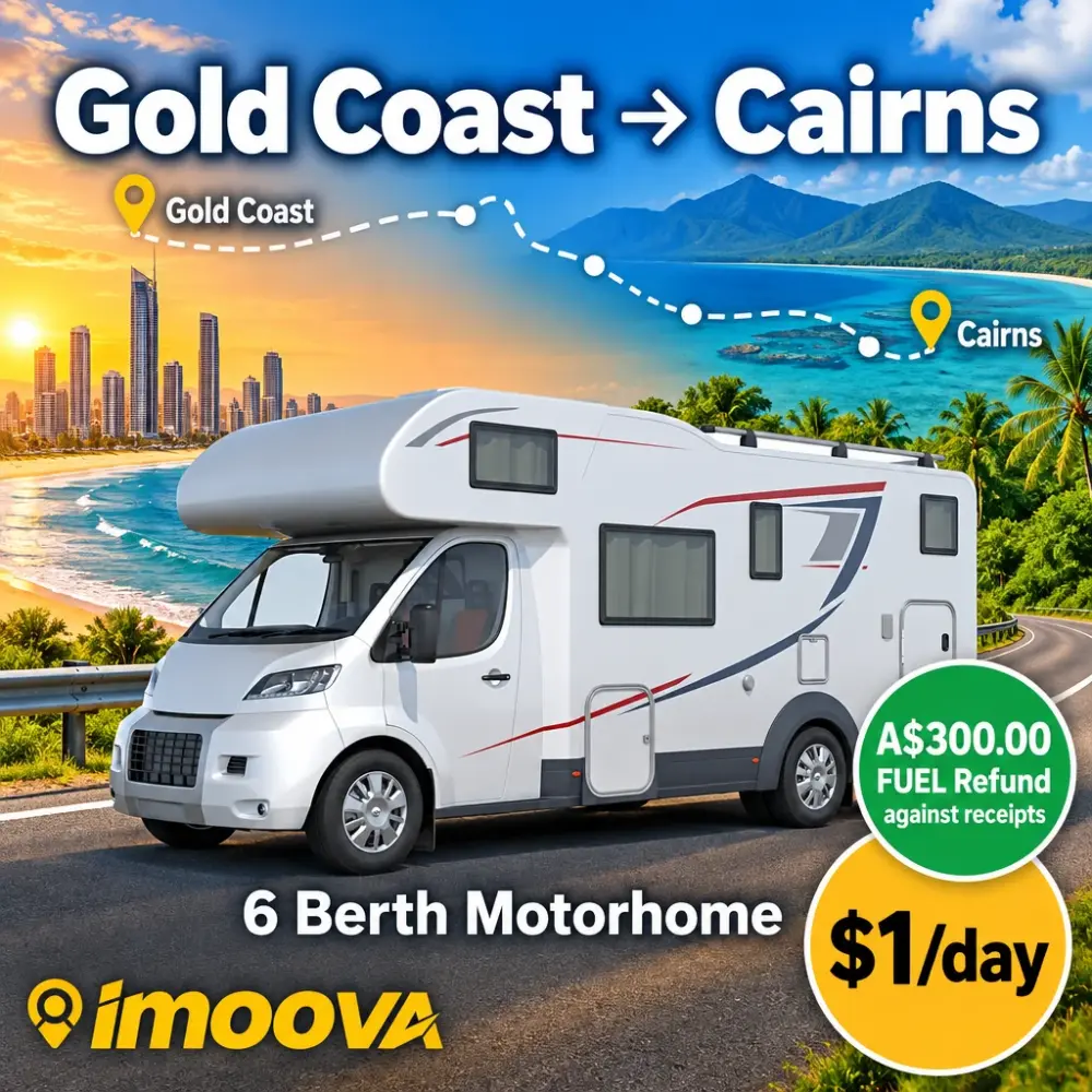 6 Berth Motorhome Umzug von Gold Coast nach Cairns