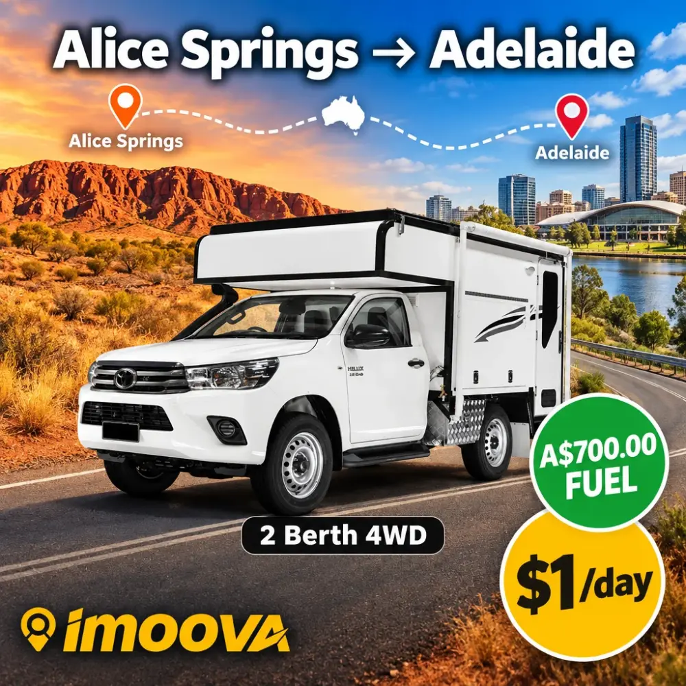 2 Berth 4WD Umzug von Alice Springs nach Adelaide