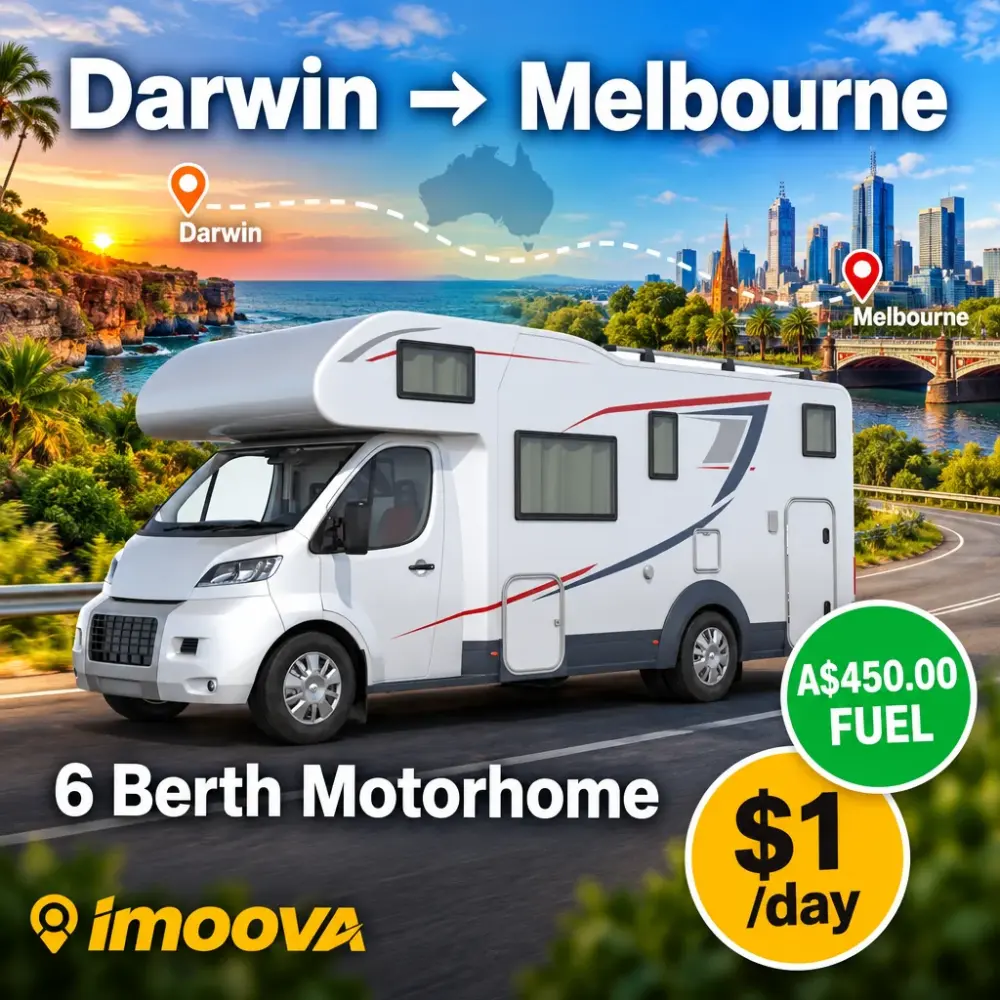 6 Berth Motorhome Umzug von Darwin nach Melbourne