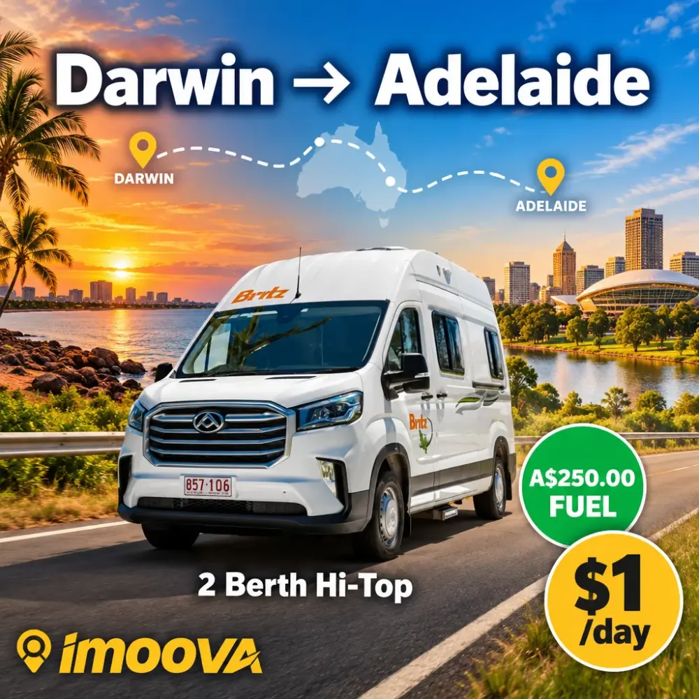 2 Berth Hi-Top Umzug von Darwin nach Adelaide
