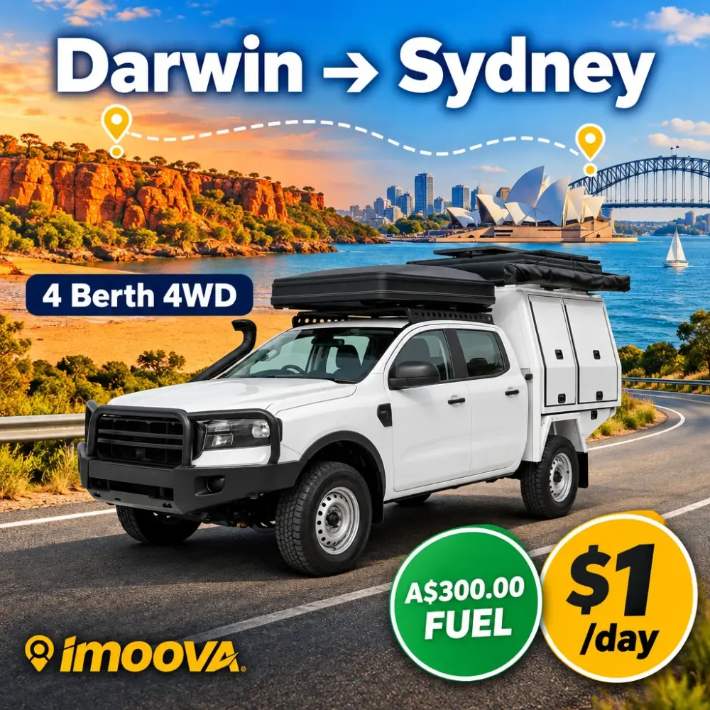 4 Berth 4WD Umzug von Darwin nach Sydney