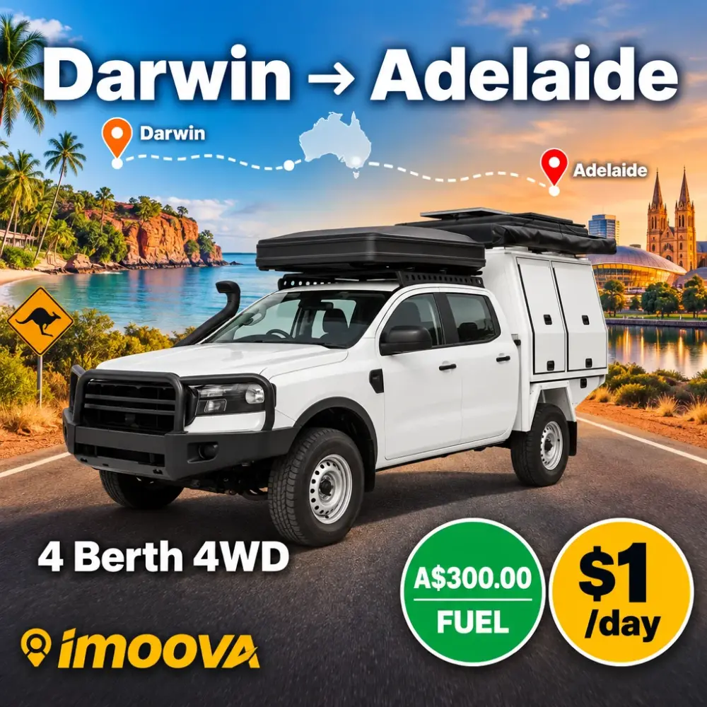 4 Berth 4WD Umzug von Darwin nach Adelaide