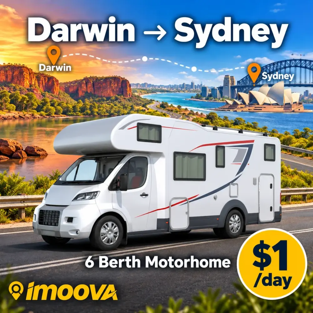 6 Berth Motorhome Umzug von Darwin nach Sydney