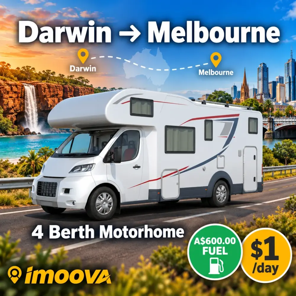 4 Berth Motorhome relocation from Darwin to Melbourne
