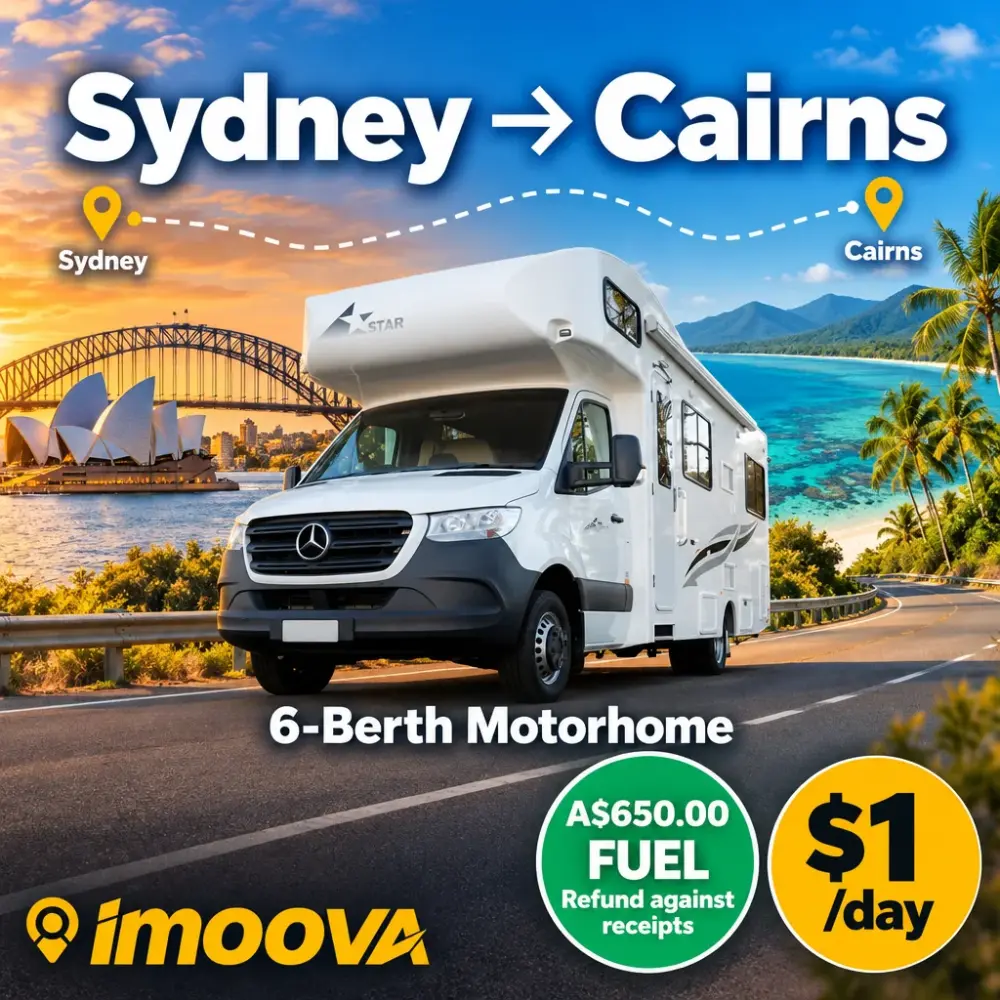 6-Berth Motorhome relocation from Sydney to Cairns