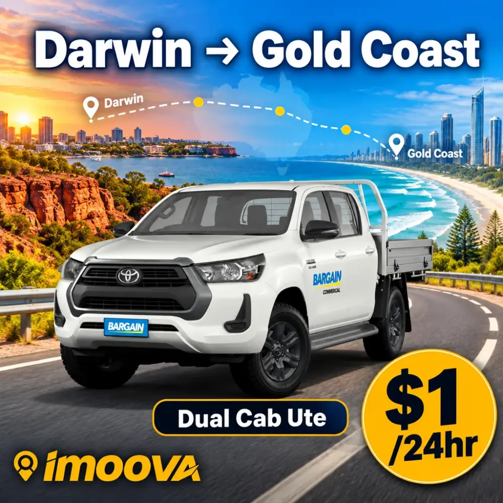 Dual Cab Ute relocation from Darwin to Gold Coast