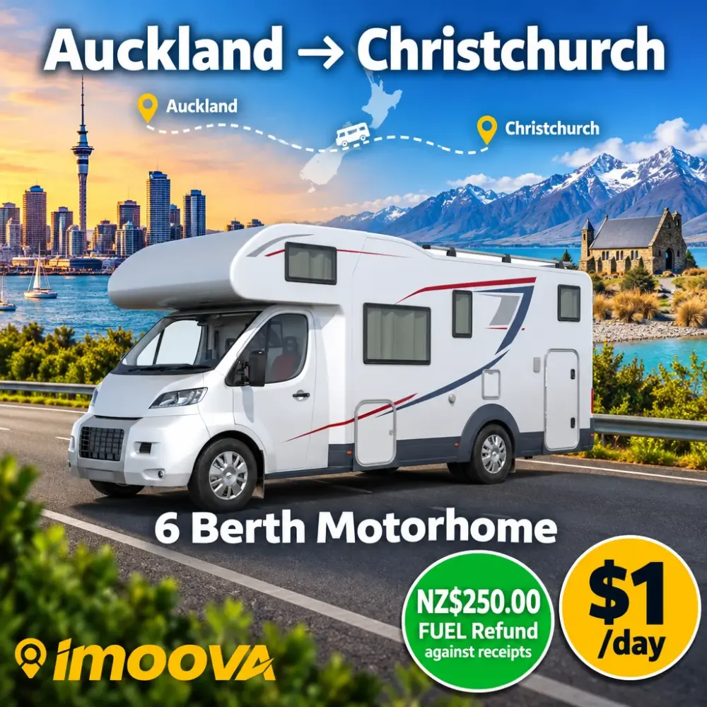 6 Berth Motorhome relocation from Auckland to Christchurch
